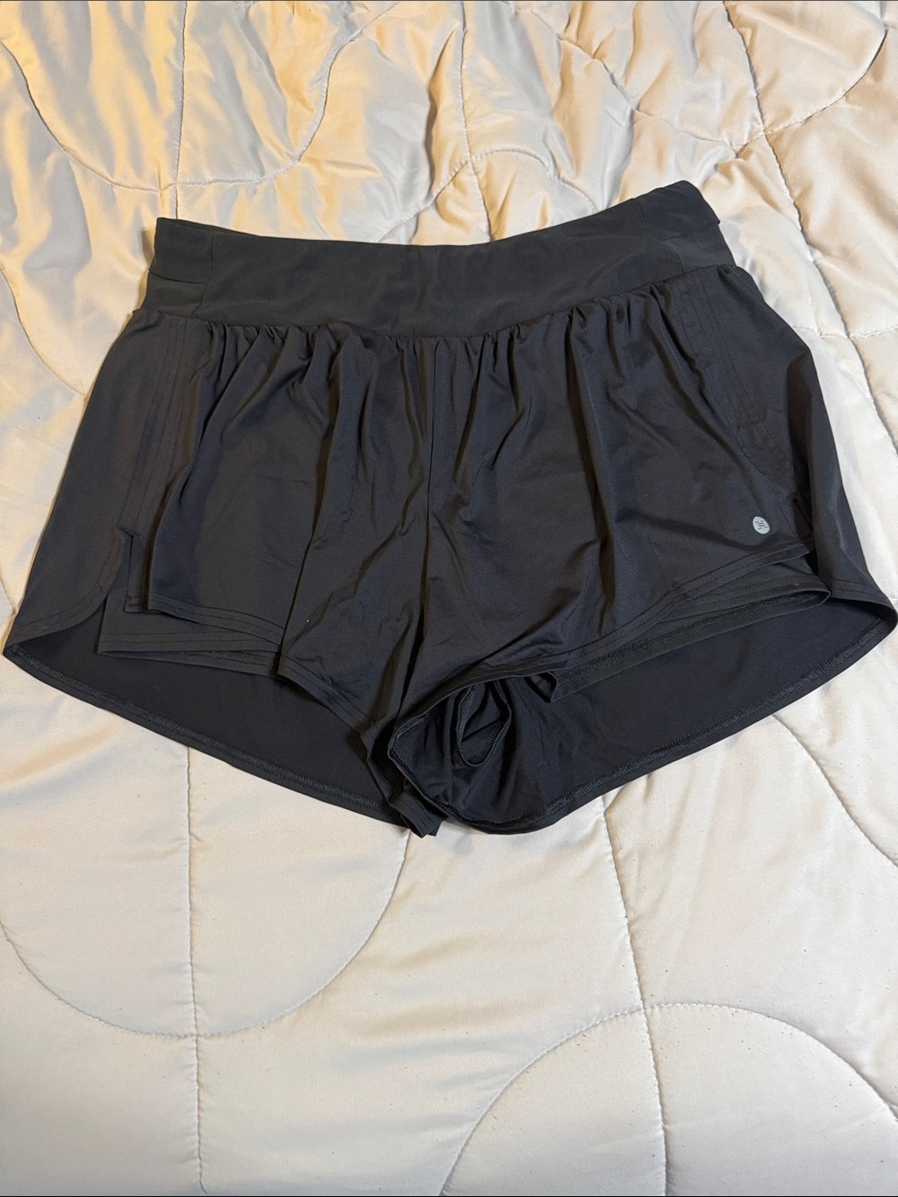 Reebok Black Women's Athletic Layered Shorts